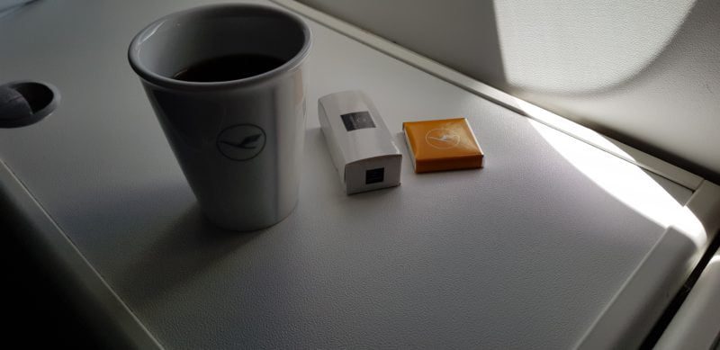 Lufthansa business class review, coffee