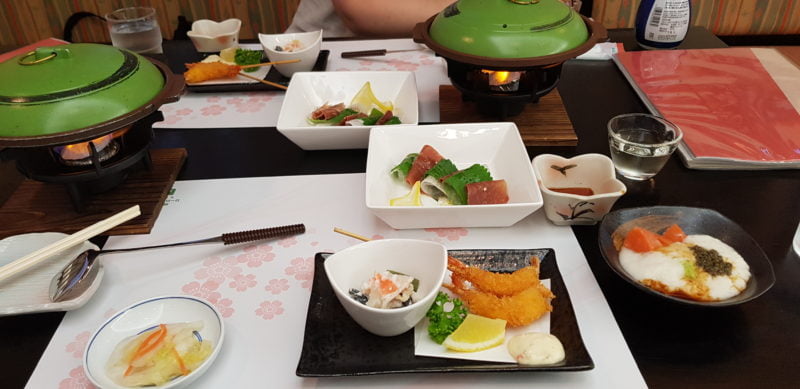 Review: Hotel Folkloro Kakunodate Japan, dinner
