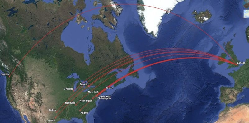 British Airways Club World Suite Routes With Flight Numbers