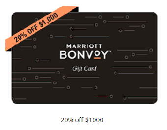 Marriott Bonvoy: Buy gift cards with 20% off - Premium-Flights.com
